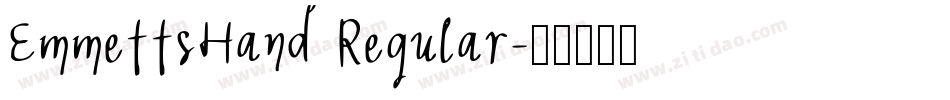 EmmettsHand Regular字体转换